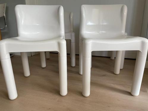 Kartell 4875 Carlo Bartoli Design stoel wit (vier stuks), Huis en Inrichting, Stoelen, Gebruikt, Vier, Wit, Ophalen