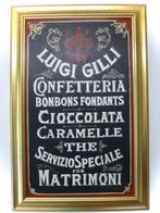 Handgeschilderd vintage reclame bord / Olijfolie / Italië, Verzamelen, Merken en Reclamevoorwerpen, Ophalen of Verzenden, Zo goed als nieuw