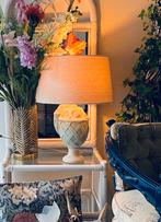 VINTAGE RETRO LAMPVOET TAFELLAMP SCHEMERLAMP ROOMWIT GROEN, Huis en Inrichting, Lampen | Tafellampen, Minder dan 50 cm, Ophalen of Verzenden
