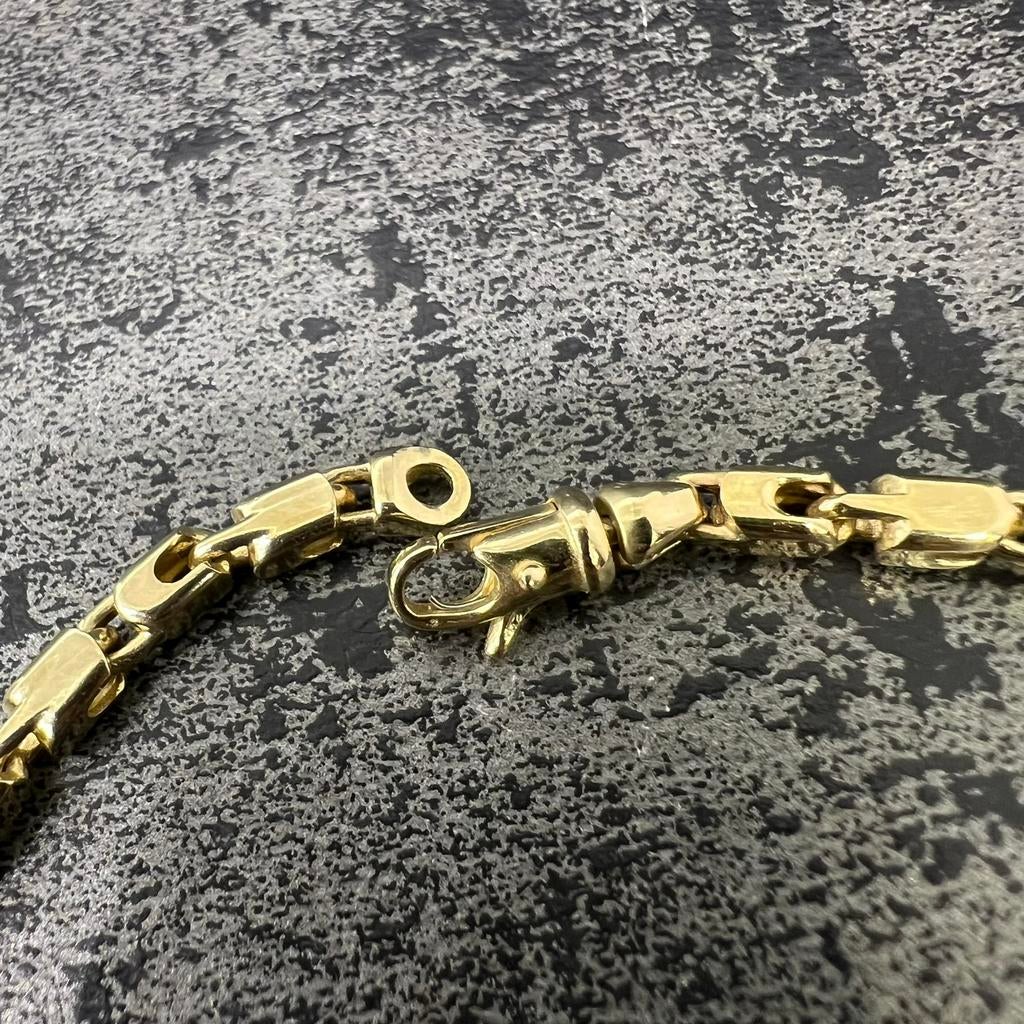 14k gouden armband massief monte carlo schakel, Ophalen of Verzenden, Nieuw, Goud