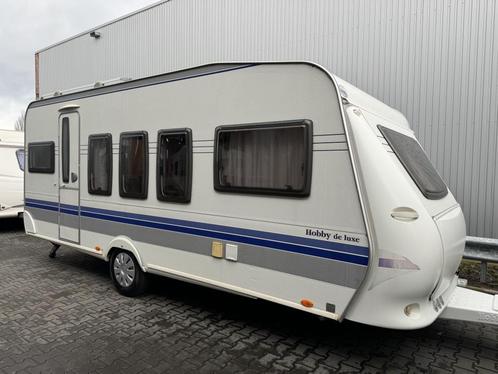 Hobby De Luxe 520 TMF met brand voortent, Caravans en Kamperen, Caravans, Bedrijf, tot en met 4, 1000 - 1250 kg, Rondzit, Hobby