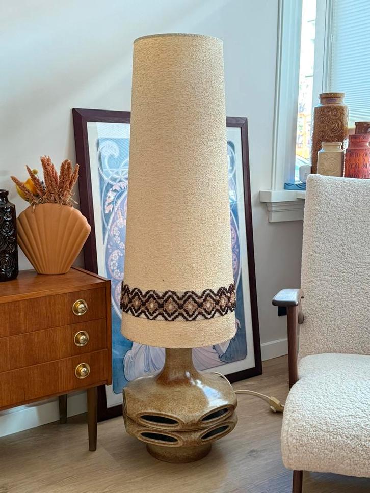 West Germany vloerlamp met originele kap, Huis en Inrichting, Lampen | Vloerlampen, Zo goed als nieuw, 150 tot 200 cm, Ophalen