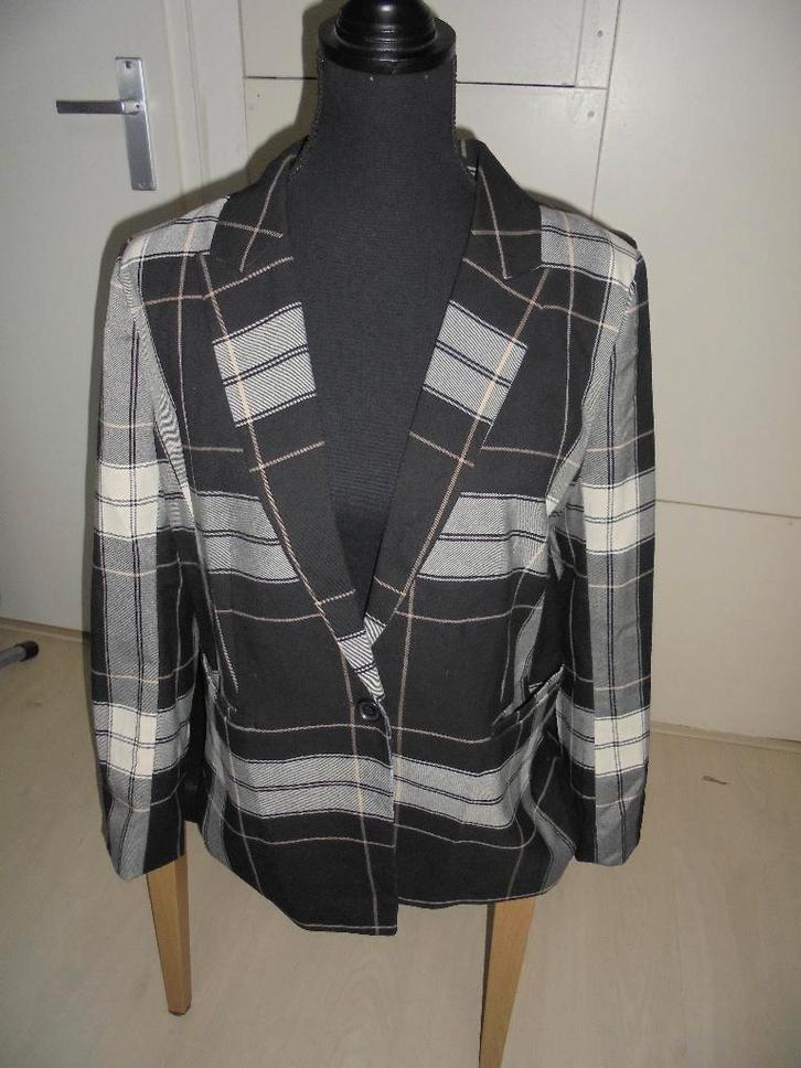 Geruit gevoerd colbertje maat 42, Kleding | Dames, Jasjes, Kostuums en Pakken, Zo goed als nieuw, Jasje, Maat 42/44 (L), Ophalen of Verzenden