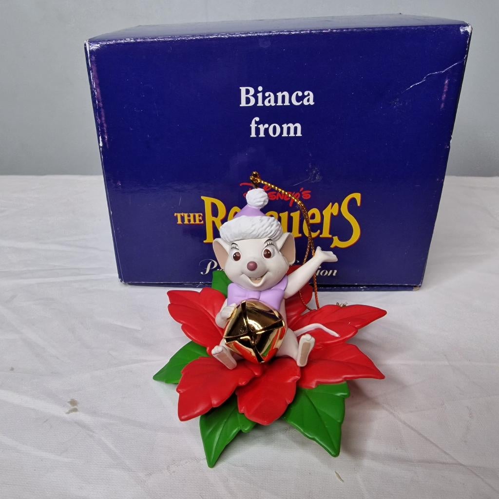 Grolier Bianca The Rescuers De Reddertjes bel ornament kerst, Verzamelen, Disney, Ophalen of Verzenden, Overige figuren, Zo goed als nieuw