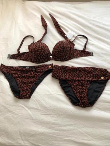 Nieuw ! TC WOW 2 Bikini + 1 BH TOP multiway dierenprint M 38 beschikbaar voor biedingen