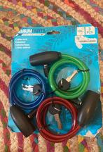 Nieuw - 3 Premium Parts Kabelsloten - 100 cm fietsslot, Fietsen en Brommers, Fietsaccessoires | Fietssloten, Ophalen, Nieuw, Kabelslot