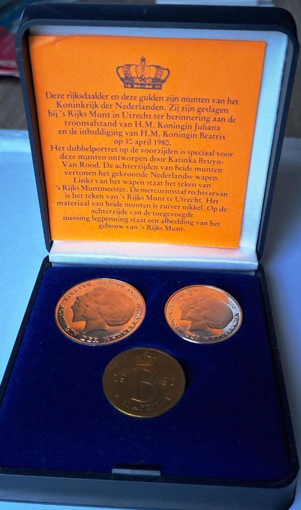 Muntset inhuldiging 1980, Postzegels en Munten, Munten | Nederland, Setje, Overige waardes, Koningin Juliana, Verzenden