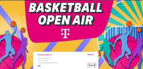 Gezocht, tickets voor Basketball Open Air in Bonn op 11 juli, Tickets en Kaartjes, Sport | Overige, Twee personen, Juli