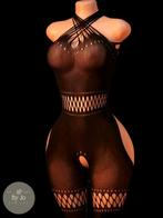 Romantische Nylon Bodystocking - Nieuw, Kleding | Dames, By Jo, Verzenden, Zwart, Body of Korset