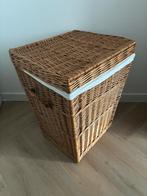 Rieten wasmand met deksel en binnenzak, Ophalen, Gebruikt, Mand, Riet