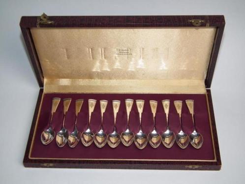 HOLLANDS ZILVEREN ART DECO LEPELSET, Antiek en Kunst, Antiek | Goud en Zilver, Zilver, Ophalen of Verzenden
