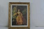 Francois Boucher madame Pompadour poster in lijst, Ophalen of Verzenden, Voor 1940, Gebruikt, Overige onderwerpen
