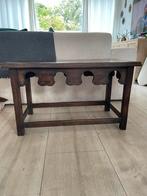 Bijzettafel/ sidetable antiek van hout, Ophalen, 50 tot 100 cm, Zo goed als nieuw, 25 tot 50 cm