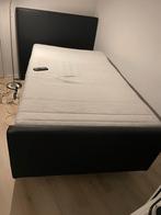 Elektrisch bed 120x200, zwart leer, z.g.a.n., Ophalen, Overige materialen, Verstelbaar, Zwart