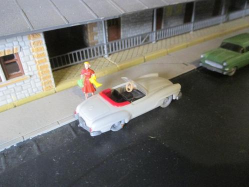 Mercedes Benz 190 SL W121 BII 1955 - Wiking grauweiss, Hobby en Vrije tijd, Modelauto's | 1:87, Zo goed als nieuw, Auto, Wiking