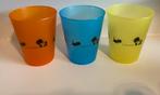 3 Plastic bekers met Jip-Janneke-Takkie-Siepie. H. 10 cm., Ophalen of Verzenden, Zo goed als nieuw