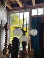 Antieke Art deco lamp. 4 glazen bollen ,  bajonet vittingen, Ophalen