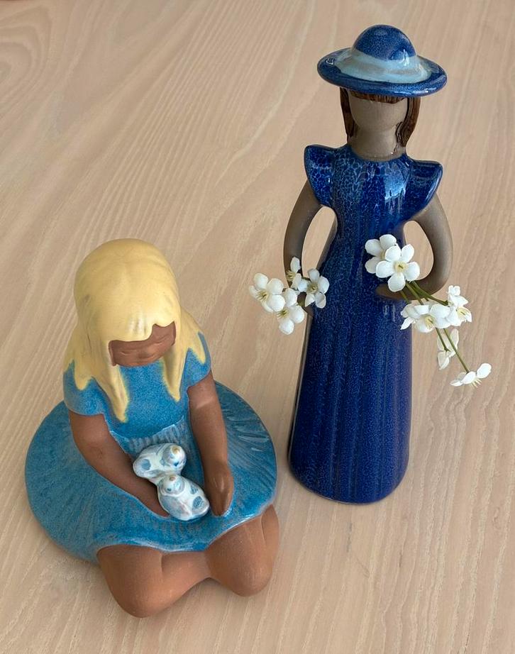 Mooie set van twee Jie Gantofta beeldjes, Verzamelen, Beelden en Beeldjes, Zo goed als nieuw, Mens, Ophalen of Verzenden