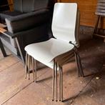 Ikea Gilbert witte eettafel stoelen (4x), Huis en Inrichting, Stoelen, Ophalen, Gebruikt, Wit, Vier