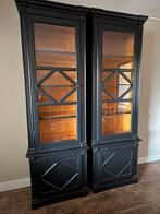 Retro houten buffetkasten zwart, Huis en Inrichting, Kasten | Vitrinekasten, Ophalen, Met plank(en), 200 cm of meer, 50 tot 100 cm