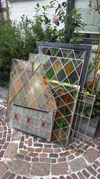 Veel glad in lood uit oude boederij uit1920, Doe-het-zelf en Verbouw, Glas en Ramen, Ophalen, Gebruikt, Glas in lood, Overige typen