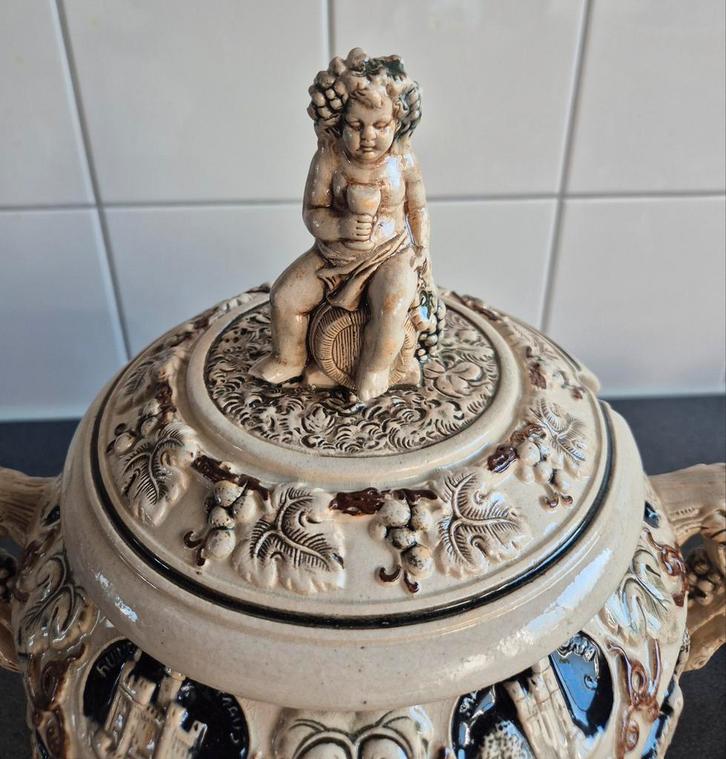 Vintage Drachenfels Punch Bowl Set, Antiek en Kunst, Antiek | Servies compleet, Ophalen