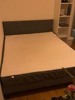 IKEA SÄBÖVIK Boxspring, stevig/Vissle grijs, 160x200 cm, Huis en Inrichting, Ophalen, Tweepersoons, 200 cm, Grijs