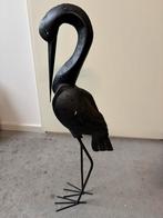 Te koop: 2 metalen tuinvogels, Ophalen, Gebruikt