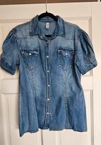 ** Denim Blouse met pofmouwen **, Maat 38/40 (M), Blauw, Nieuw, Ophalen of Verzenden