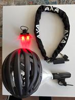 Bicycle accessories - Helmet, chain lock, front/rear lights, Ophalen of Verzenden, Zo goed als nieuw, Kettingslot