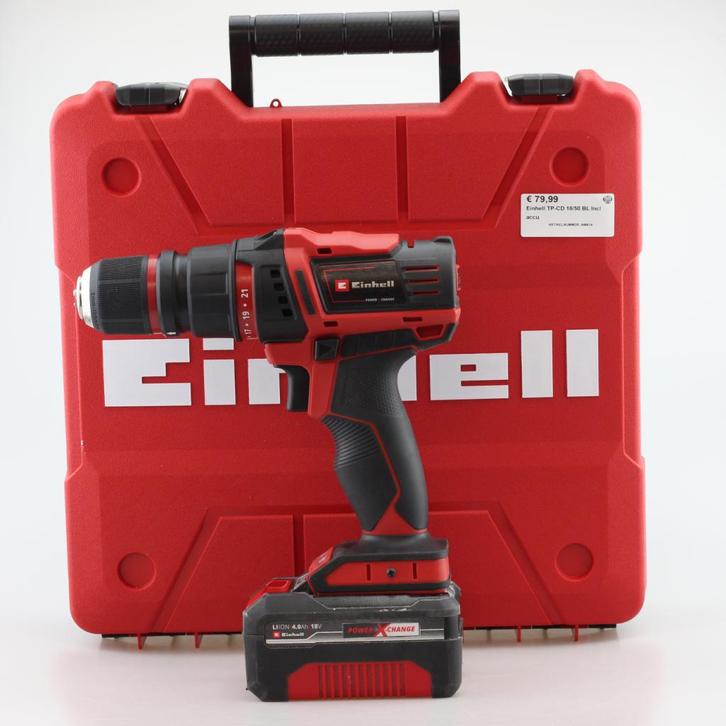 Einhell TP-CD 18/50 BL Schroefboormachine Incl Accu + lader, Doe-het-zelf en Verbouw, Gereedschap | Boormachines, Zo goed als nieuw