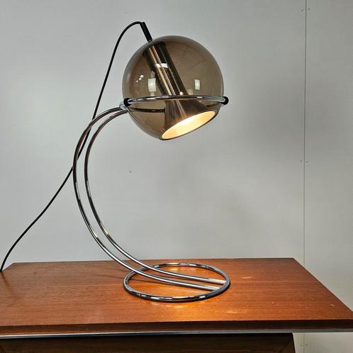 Vintage Raak Globe bureaulamp, Huis en Inrichting, Lampen | Tafellampen, Gebruikt, 50 tot 75 cm, Glas, Metaal, Ophalen