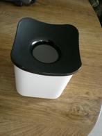 Mepal, prullenbakje/vierkant/zwart/wit, Kunststof, Ophalen of Verzenden, Zo goed als nieuw, Minder dan 10 liter