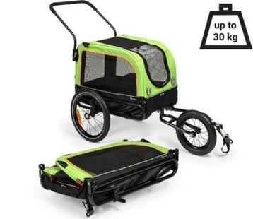 Hondenaanhanger & Hondenbuggy Groen Zwart beschikbaar voor biedingen