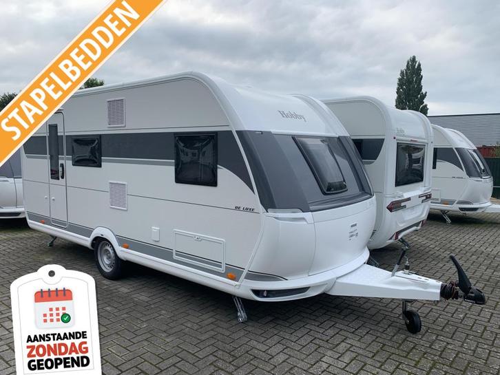 Hobby De Luxe 490 KMF Model 2026, Caravans en Kamperen, Caravans, Bedrijf, tot en met 5, 1000 - 1250 kg, Overige, Hobby, Dwarsbed