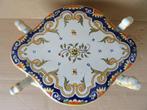 Curiosa aardewerk pronkschaal Vieux Rouen stijl Faience 1970, Ophalen of Verzenden