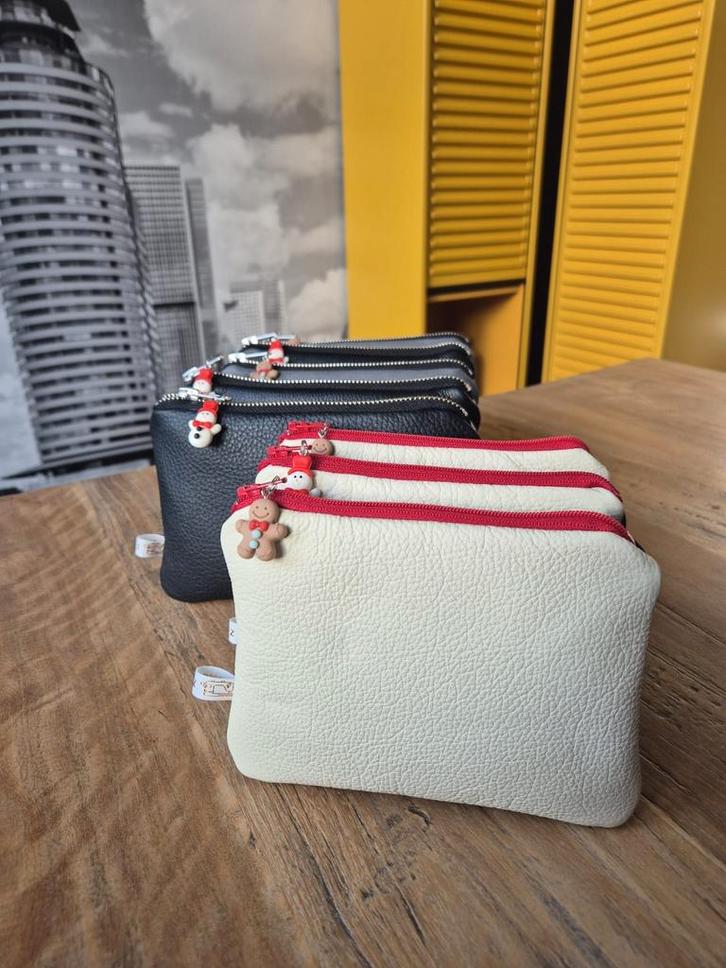 Zwart-wit etuis leer Etweez, Sieraden, Tassen en Uiterlijk, Toilettassen, Nieuw, Dame, Zwart, Ophalen of Verzenden