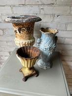 Set van 3 antieke vazen gietijzer, Antiek en Kunst, Ophalen