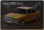 Mercedes Benz W123 relief reclamebord van metaal wandbord, Nieuw, Ophalen of Verzenden