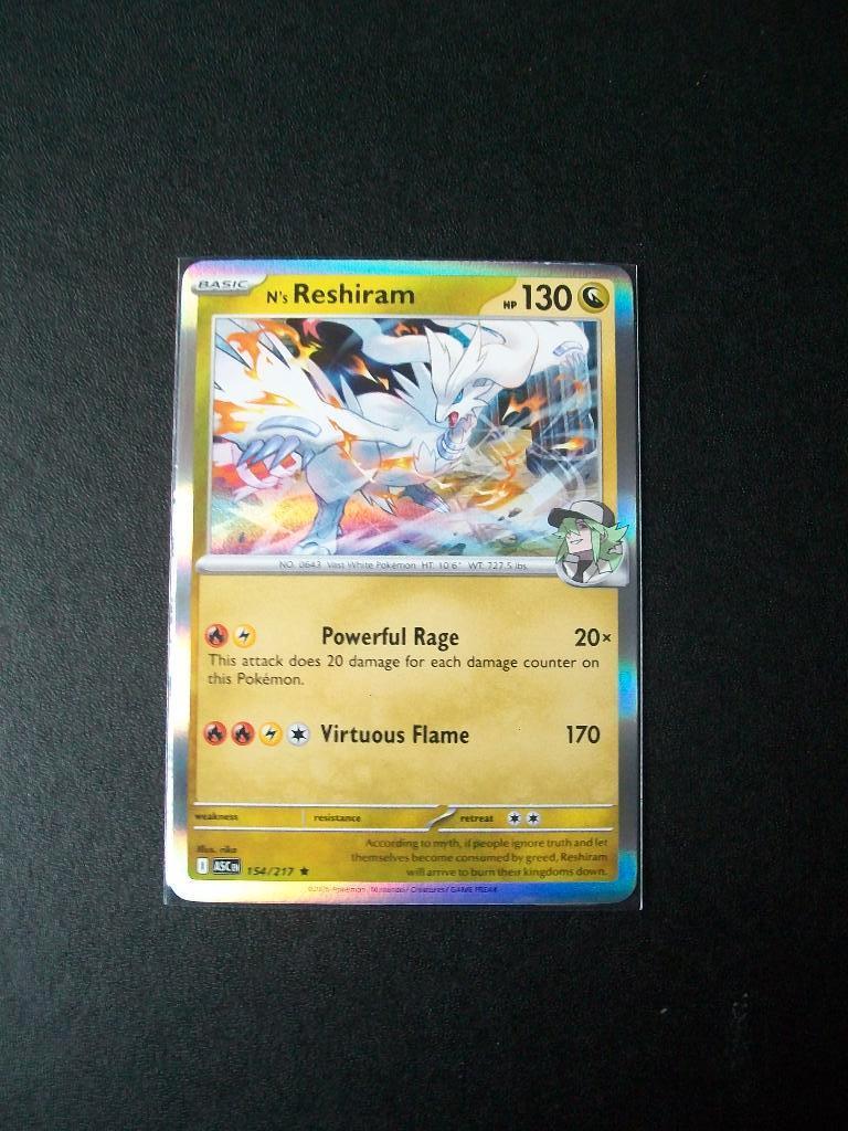 8076. Nieuwe Pokemon Kaart N's RESHIRAM  HP 130 (154/217), Verzenden, Nieuw, Losse kaart, Foil
