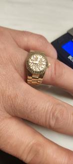 Rolex Stijl Ring - 14 Karaat Goud, Met strass, 20 of groter, Heer, Ophalen of Verzenden