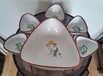 6 Delig Keramieken Vintage Pindaset Holland, Keramiek, Ophalen of Verzenden, Overige stijlen, Schaal of Schalen