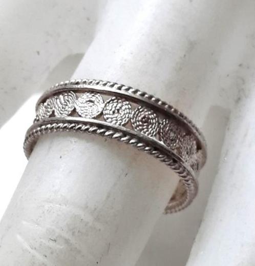 Mooie handgemaakte filigrain sterling zilveren bandring (545, Sieraden, Tassen en Uiterlijk, Ringen, Zo goed als nieuw, 18 tot 19