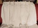 3 Creme overgordijnen van 75 cm breed en 182/193 cm hoog. De, Zo goed als nieuw, Crème, 150 tot 200 cm, 50 tot 100 cm