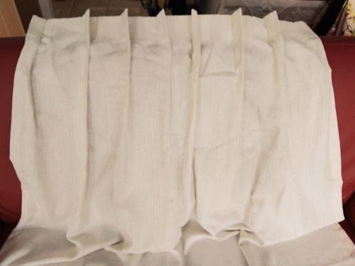 3 Creme overgordijnen van 75 cm breed en 182/193 cm hoog. De, Huis en Inrichting, Stoffering | Gordijnen en Lamellen, Zo goed als nieuw