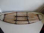 Vintage bamboe schaal, Huis en Inrichting, Woonaccessoires | Schalen en Manden, Gebruikt, Mand, Ophalen of Verzenden, Ovaal