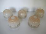 vintage glazen lampenkapjes bolvormig, Ophalen, Gebruikt, Rond, Minder dan 25 cm