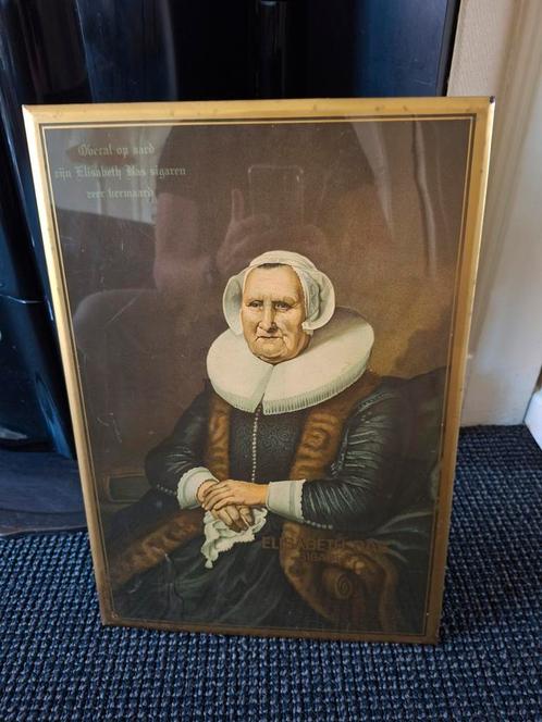 Reclame Elisabeth Bas Sigaren, Verzamelen, Rookartikelen, Aanstekers en Luciferdoosjes, Zo goed als nieuw, Ophalen of Verzenden