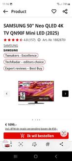 Samsung 50" Neo QLED 4K Smart TV, Ophalen, QLED, Nieuw, 120 Hz