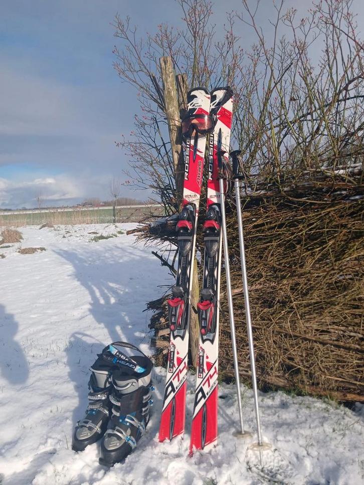 Ski's skistokken skibril en skischoenen (maat 43), Sport en Fitness, Skiën en Langlaufen, Gebruikt, Ski's, Head, 160 tot 180 cm